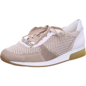 Scarpe Da Ginnastica Ara Lissabon-white-silver Donna Beige | ARA843RPC