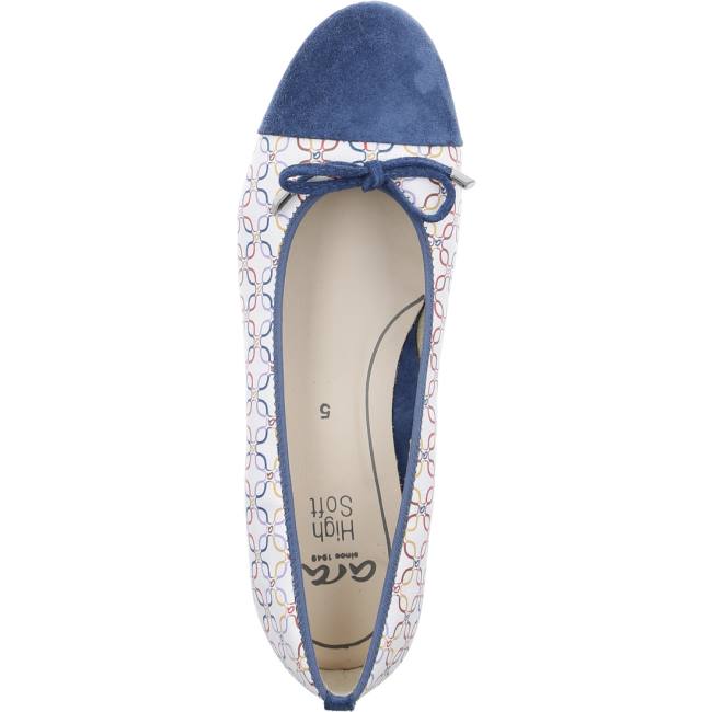 Ballerine Ara Ballet Pumps Bari Donna Blu Bianche | ARA682BPA