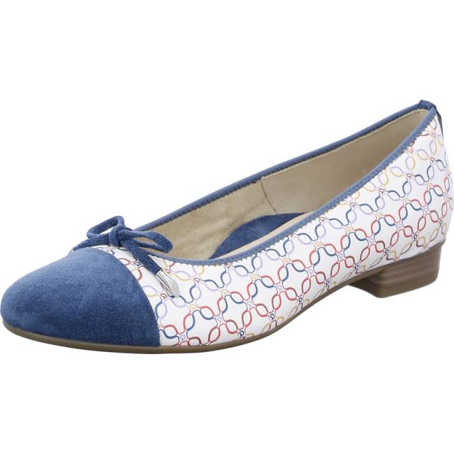 Ballerine Ara Ballet Pumps Bari Donna Blu Bianche | ARA682BPA