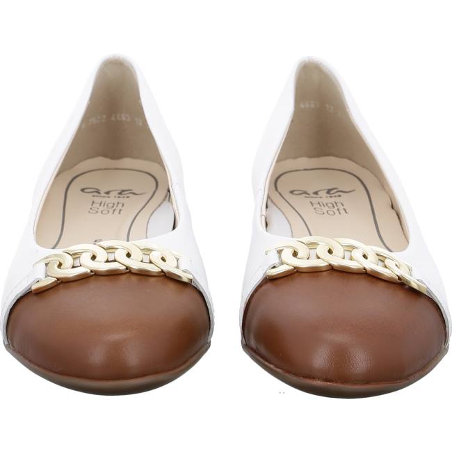 Ballerine Ara Ballet Pumps Sardinia Cognac Donna Bianche | ARA843QSV