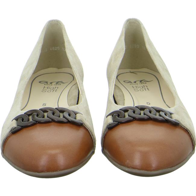 Ballerine Ara Ballet Pumps Sardinia Sand Brandy Donna Marroni | ARA185NKC