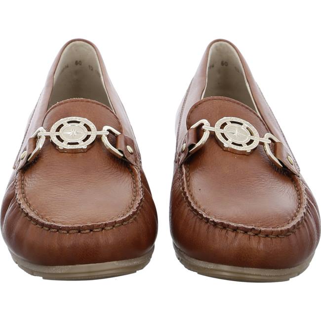 Mocassini Ara Alabama Cognac Donna Marroni | ARA046FAC