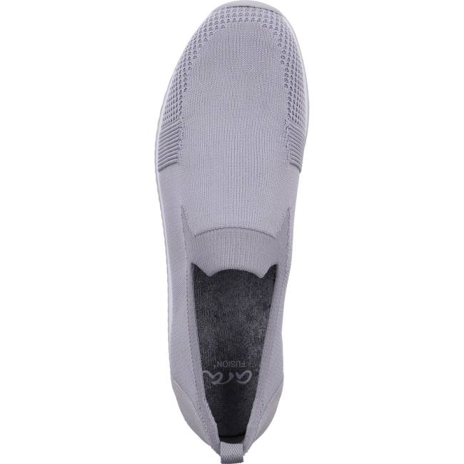 Mocassini Ara Slip-ons Lissabon Pebble Donna Grigie | ARA132PZS