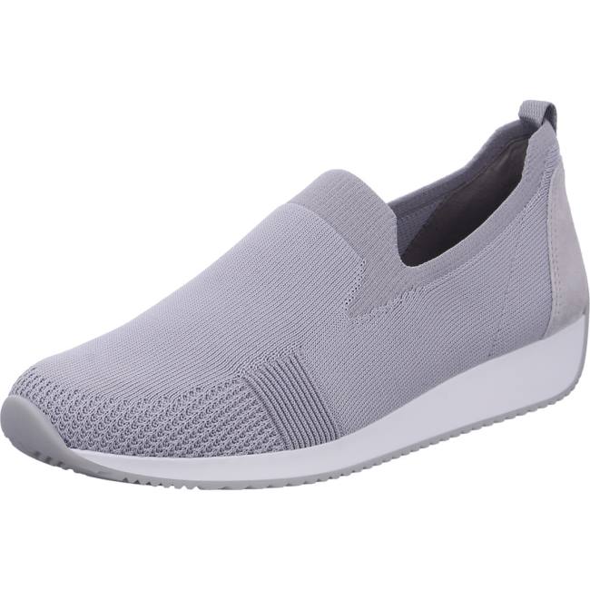 Mocassini Ara Slip-ons Lissabon Pebble Donna Grigie | ARA132PZS