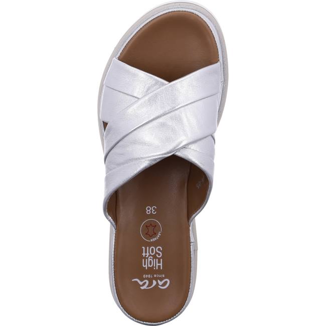 Mules Ara Dubai Silver Donna Grigie | ARA958TEB