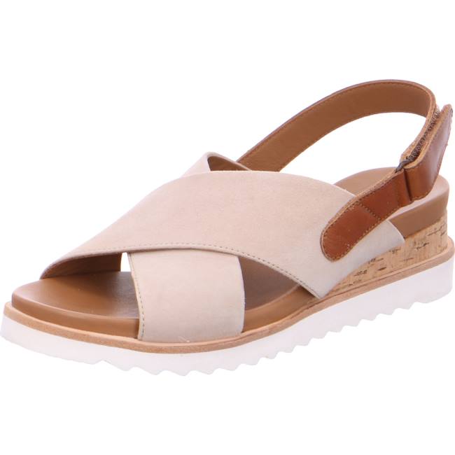 Sandali Ara Wedge Valencia Sand Donna Beige | ARA578TYR