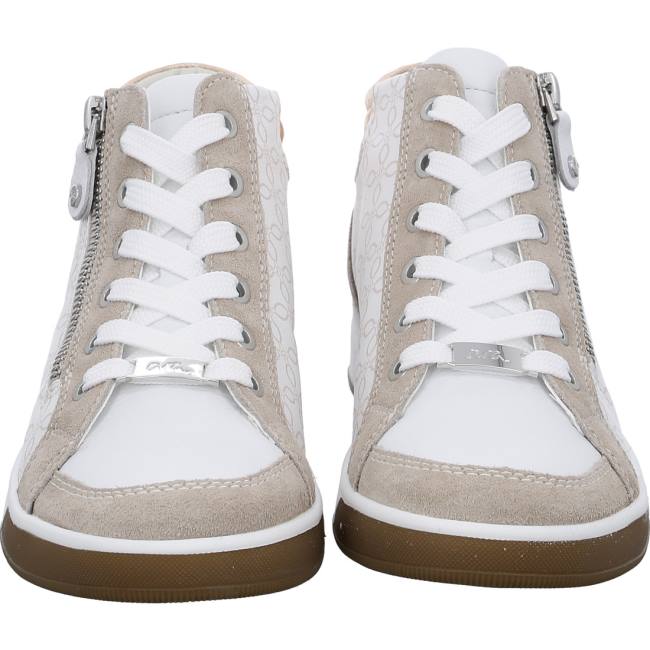 Scarpe Da Ginnastica Ara High Top Rom Sand Donna Bianche | ARA836XZH