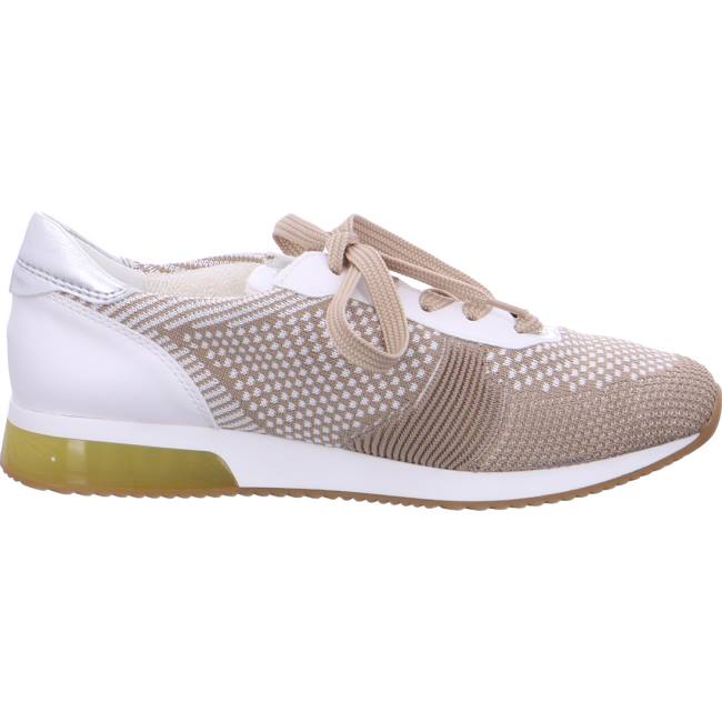 Scarpe Da Ginnastica Ara Lissabon-white-silver Donna Beige | ARA843RPC