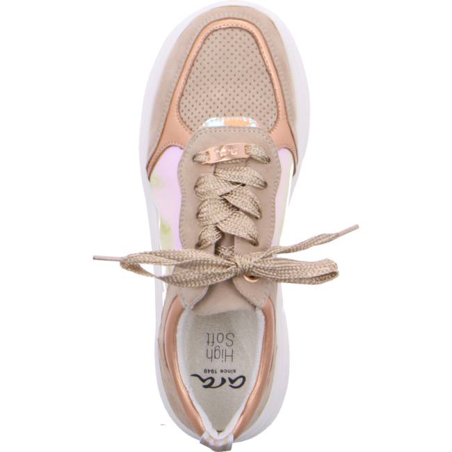 Scarpe Da Ginnastica Ara Pizzo-ups Roma Donna Beige | ARA173ZQE