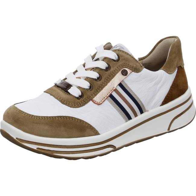 Scarpe Da Ginnastica Ara Pizzo-ups Sapporo Toffee Donna Bianche | ARA354HCO