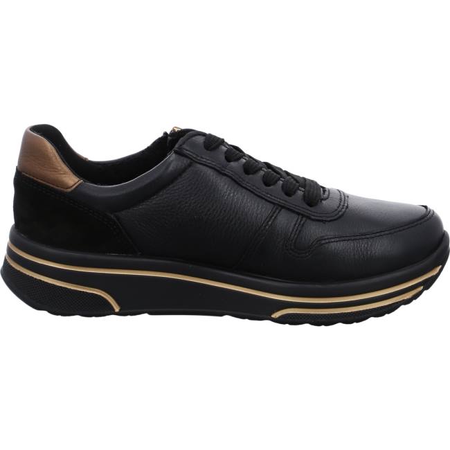 Scarpe Da Ginnastica Ara Pizzo-ups Sapporo Donna Nere | ARA589CRB