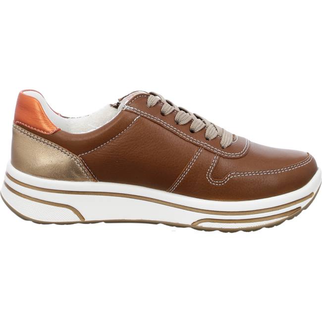 Scarpe Da Ginnastica Ara Pizzo-ups Sapporo Cognac Donna Marroni | ARA648HZF