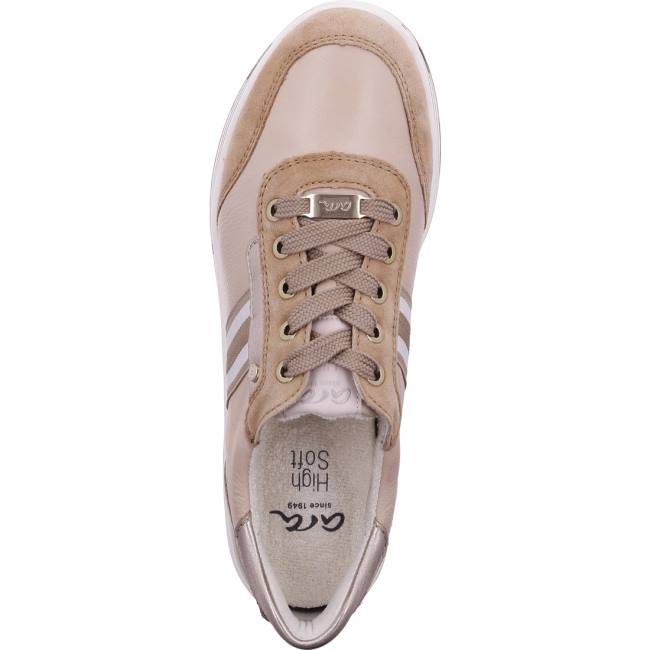 Scarpe Da Ginnastica Ara Pizzo-ups Sapporo Nude Donna Beige | ARA854VGQ